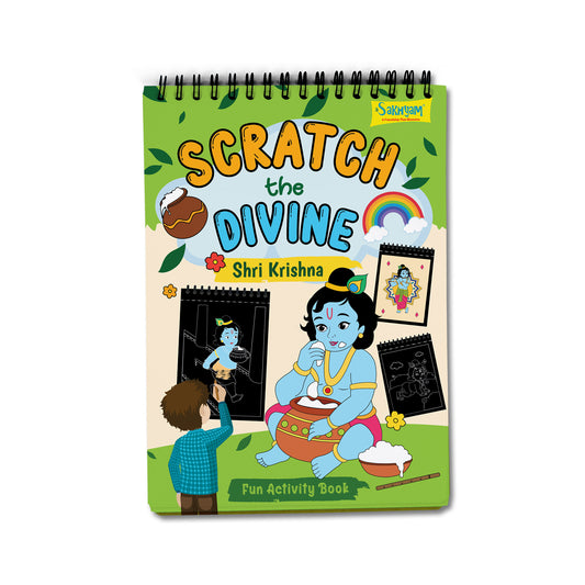 SCRATCH THE DIVINE- SHRI KRISHNA, Scratch book for Kids