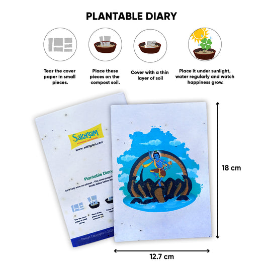 Kaliya Daman Lila Plantable Notepad - 40 writable pages