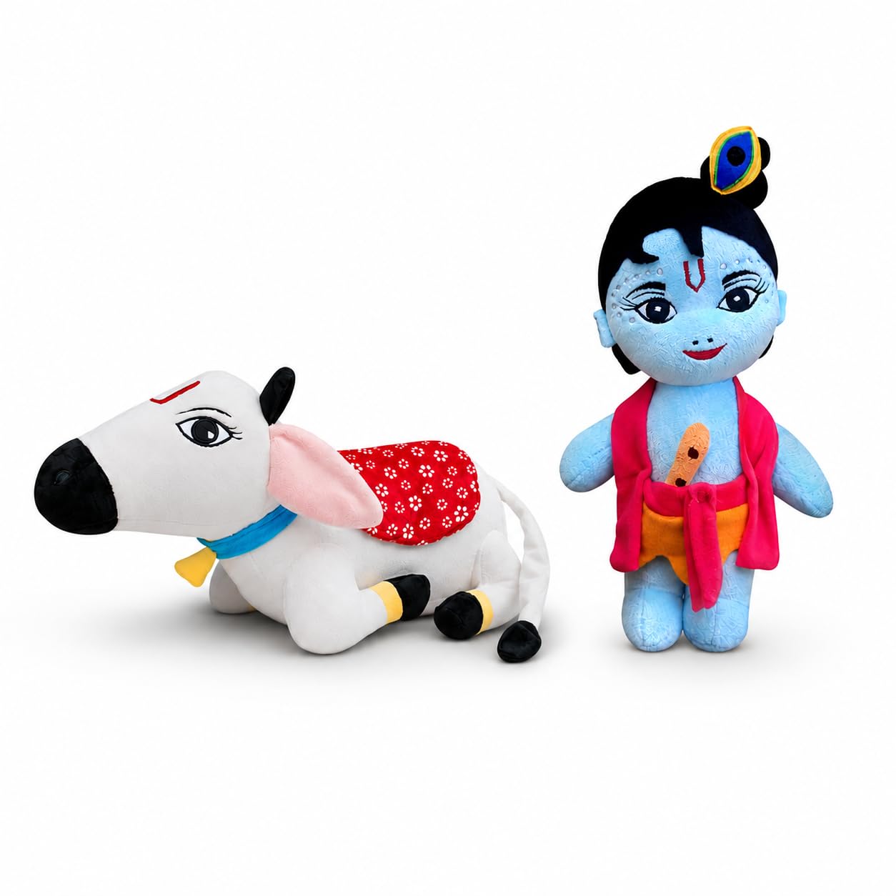 Krishna Lila Small Soft Toys Combo | Plush Toys Gift Set for Kids Soft Plush | Premium Fabric | Ideal Gift