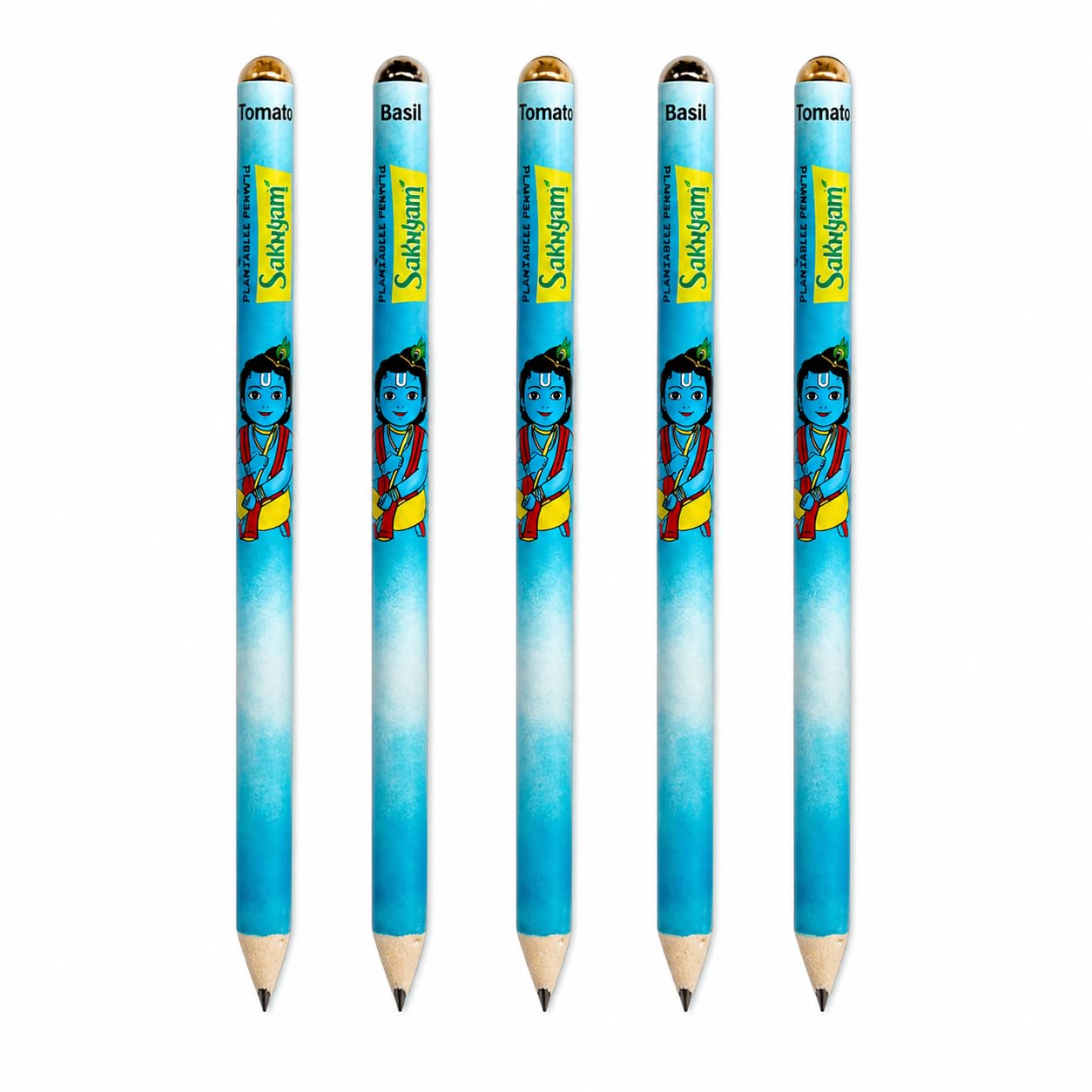 SaKHyaM Gopal Plantable Pen Stationery Set, 5 Pcs Combo | Plantable Pen, Stationery Set, 5 Piece Combo