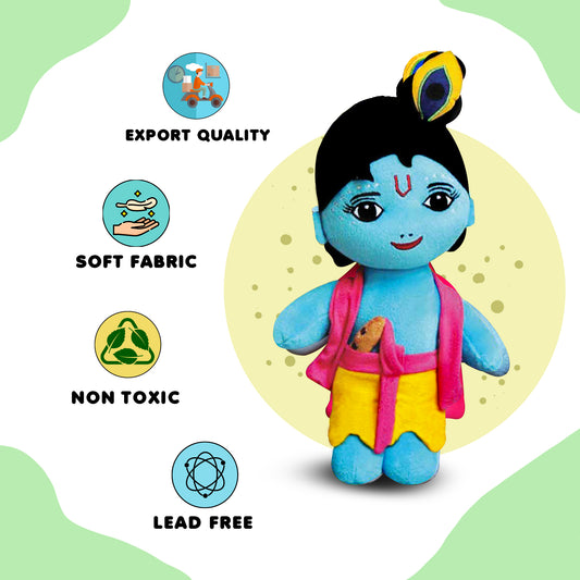 Murlidhar Krishna standing with Murli Soft Doll 10 Inches Small