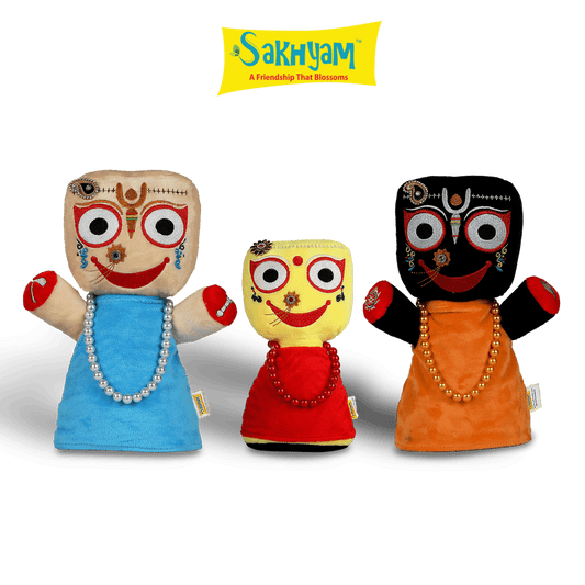 Siblings of Puri Dham Soft Dolls (Jagannath Baladeva Subhadra)- Approx 10.5 Inches