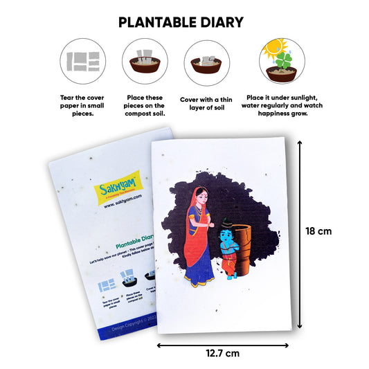 Yashoda Damodar Plantable Notepad - 40 writable pages