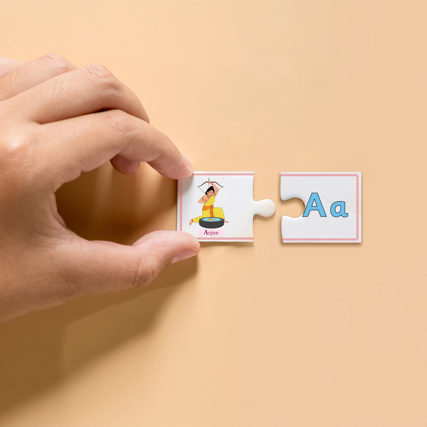 Divine puzzle - A to Z vedic characters [26 sets of 2 piece puzzle]