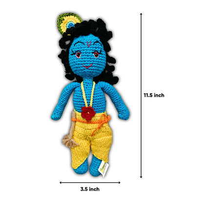 Crochet Krishna Doll [Height - 7 inches] [Handmade - Cotton thread]