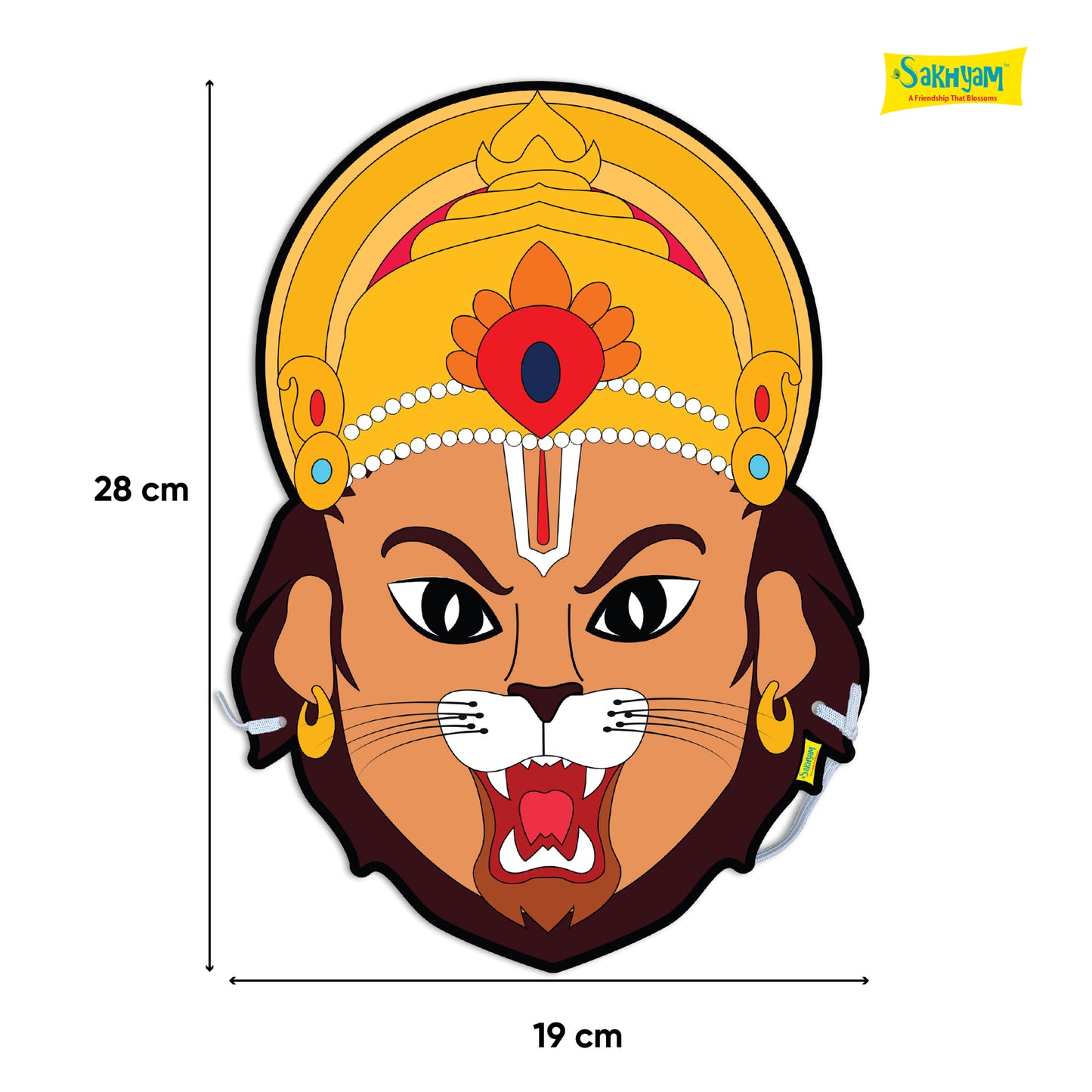 Characters Full Paper Face Masks: Narsingha Lila Set (Narsingha Dev, Prahalada)
