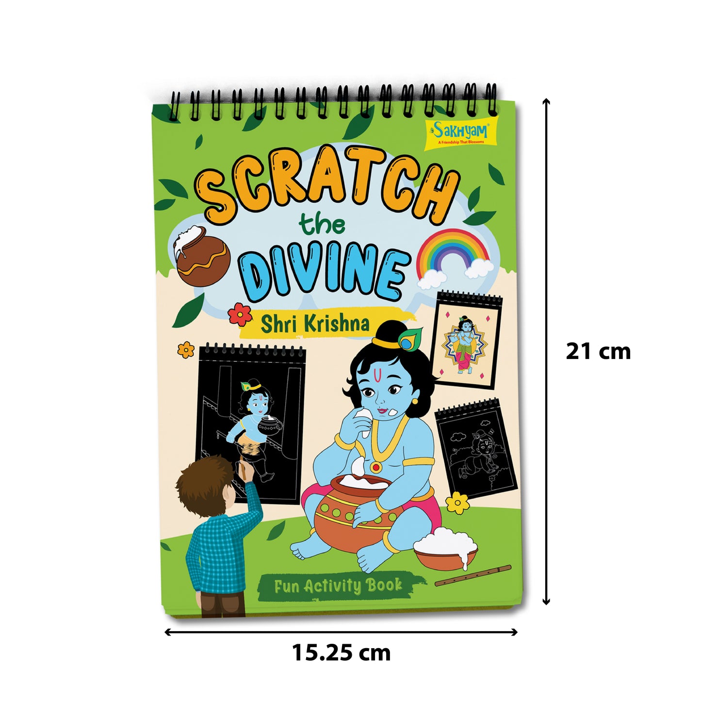 SCRATCH THE DIVINE- SHRI KRISHNA, Scratch book for Kids