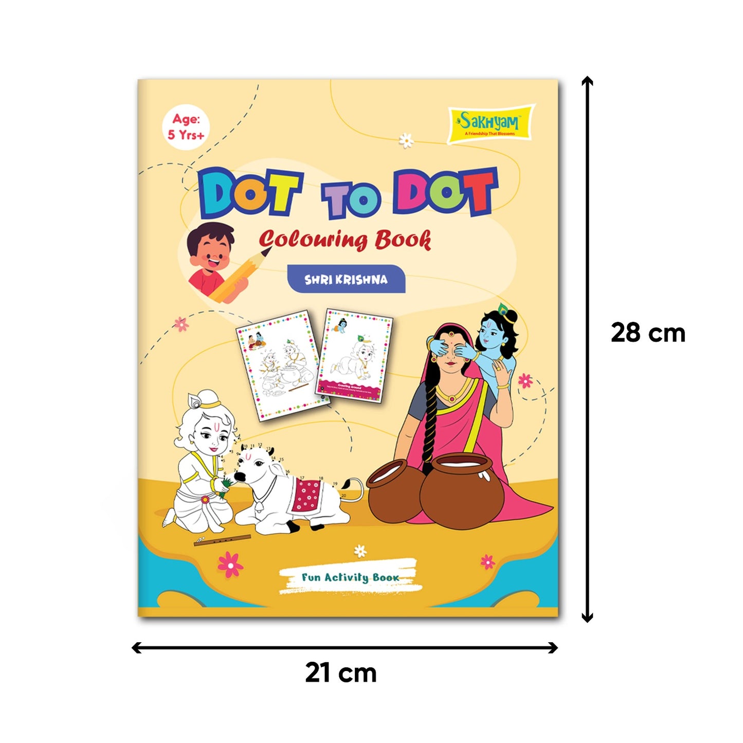 Dot To Dot - Shri Krishna, Colouring cum Activity Book [Pages: 32]