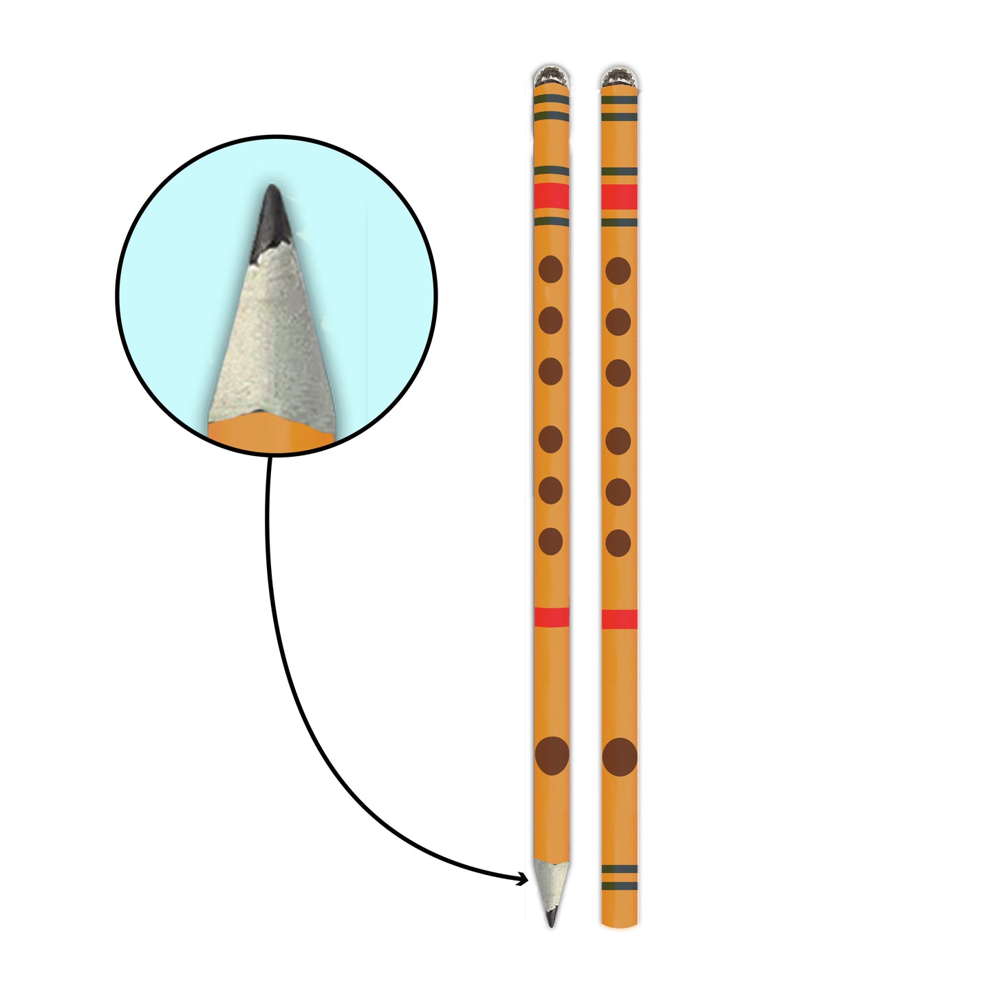 Flute Plantable Pencil Combo (Pack of 2 Pencils)- 7 Inches