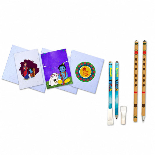 Krishna Notebooks & Stationery Combo Eco-Friendly Seed Paper Notebook | Spiritual Writing Pad for Journaling, School & Gifting