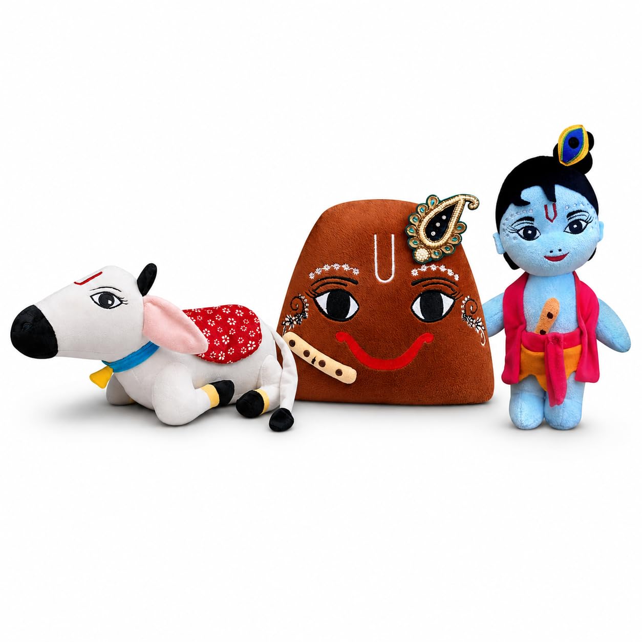 Vrindavan Lila Soft Toys Combo | Plush Toys Gift Set for Kids Soft Plush | Premium Fabric | Ideal Gift