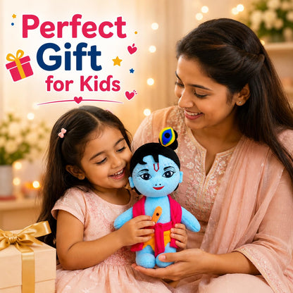 Murlidhar Krishna standing with Murli Soft Doll Medium