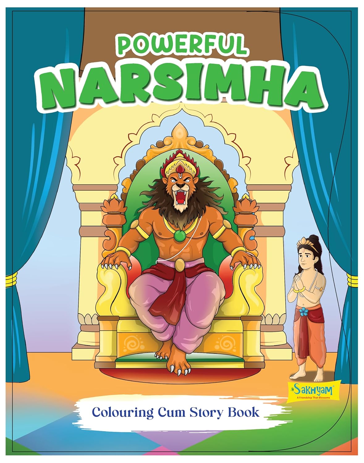 Powerful Narsimha Colouring Cum Story Book for Kids | Indian Culture  Moral Story & Activity Book | Hindu Culture Learning Book for Children