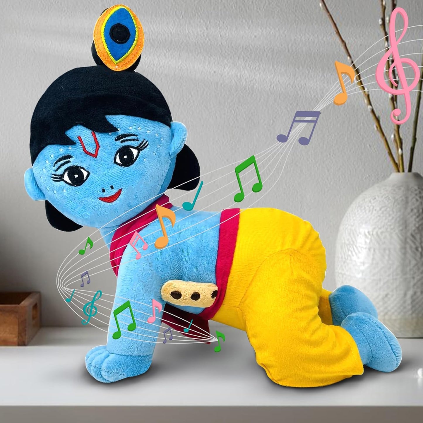 Manohar- Baby Krishna crawling Soft Doll [Sound box Available]