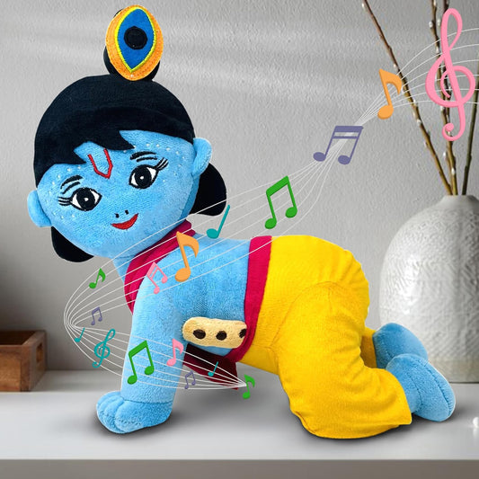 Manohar- Baby Krishna crawling Soft Doll [Sound box Available]