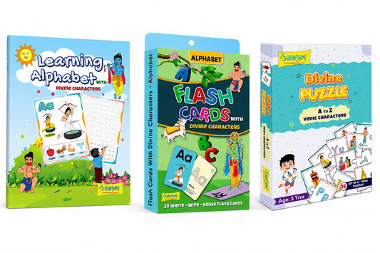 Learning Alphabet Combo | Educational & Colouring Books Set for Kids