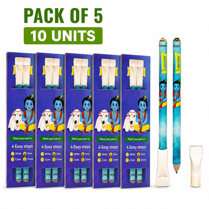 SaKHyaM Gopal Plantable Pen Stationery Set, 5 Pcs Combo | Plantable Pen, Stationery Set, 5 Piece Combo