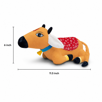 Surabhi Cute Desi Cow Soft Toy Brown – 13.5 Inch (Small)