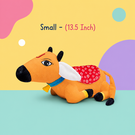 Surabhi Cute Desi Cow Soft Toy Brown – 13.5 Inch (Small)