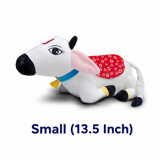 Surabhi Desi Cow Soft Toy Plush Doll (White) – 13.5 Inch