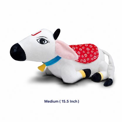 Surabhi Desi Cow Soft Toy Plush Doll (White) – 15.5 Inch (Medium)