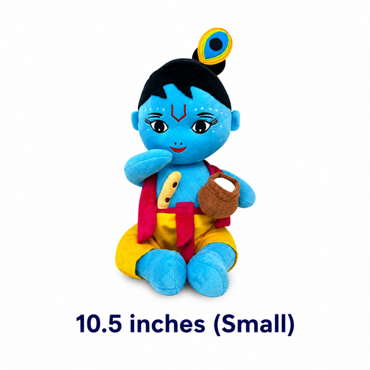 Makhanlal- Sitting Krishna Soft with Makhan pot Small