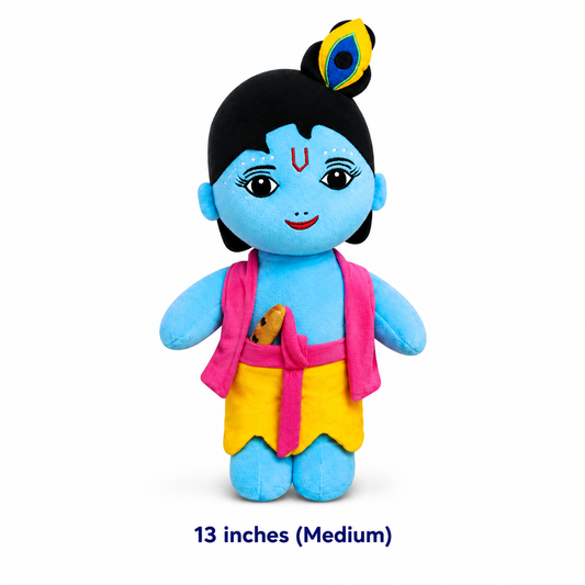 Murlidhar Krishna standing with Murli Soft Doll Medium
