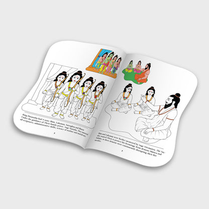Charming Krishna Colouring Book [Pages: 16] + Glimpses of Ramayan Colouring cum Story Book [Pages: 16] (2 Books COMBO)