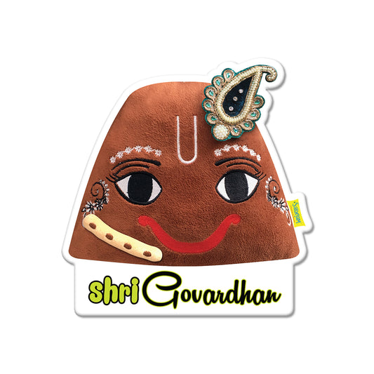 Sakhyam Shri Govardhan Sunboard Cutout Self-Adhesive Wall Sticker