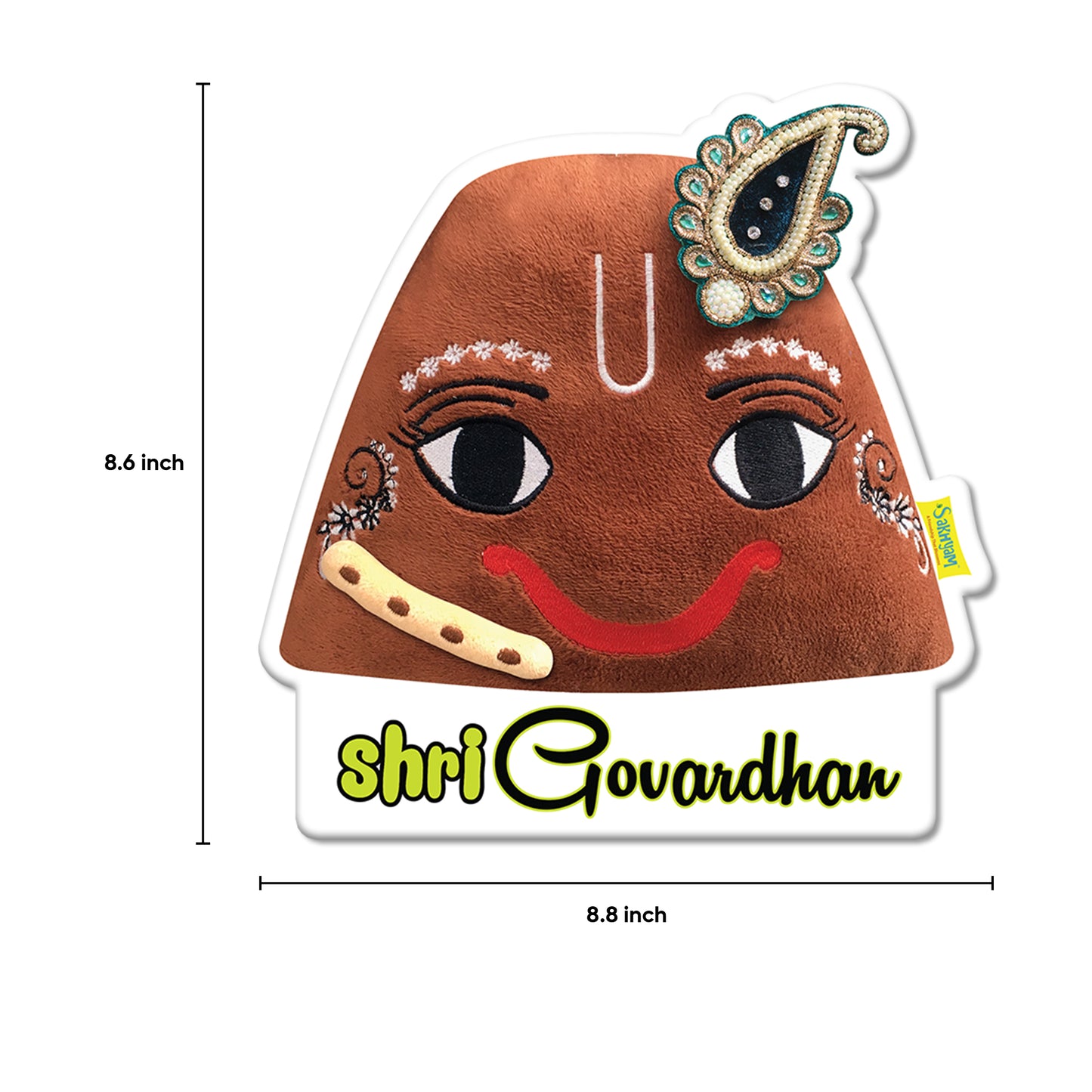 Sakhyam Shri Govardhan Sunboard Cutout Self-Adhesive Wall Sticker