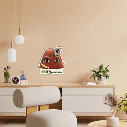 Sakhyam Shri Govardhan Sunboard Cutout Self-Adhesive Wall Sticker