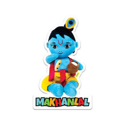 Sakhyam Krishna Makhanlal Sunboard Cutout Self-Adhesive Wall Sticker for Room Décor & Pooja Room | 5MM Thickness | Glossy Finish