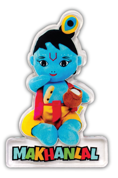Krishna Makhanlal Acrylic Fridge Magnet | Premium Devotional Refrigerator Magnet | Sakhyam