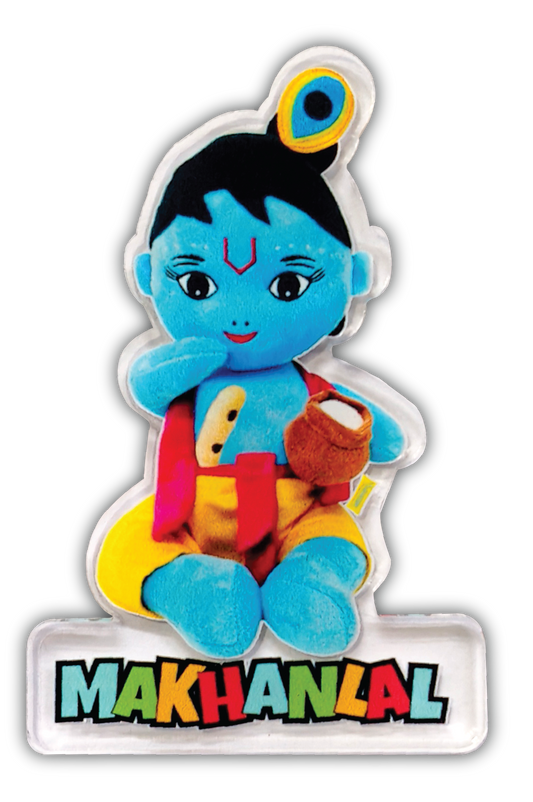 Krishna Makhanlal Acrylic Fridge Magnet | Premium Devotional Refrigerator Magnet | Sakhyam
