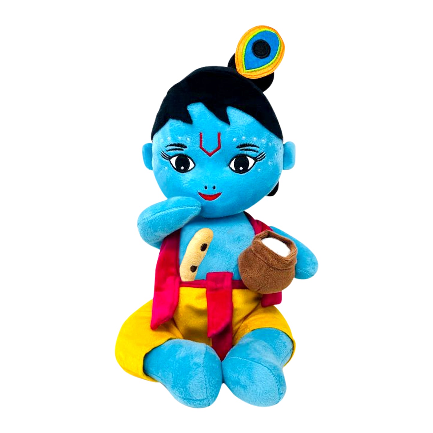 Makhanlal Krishna Soft Doll Toy Figure with Sound Box & Zip Pocket 12.5 Inch