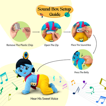Manohar- Baby Krishna crawling Soft Doll [Sound box Available]