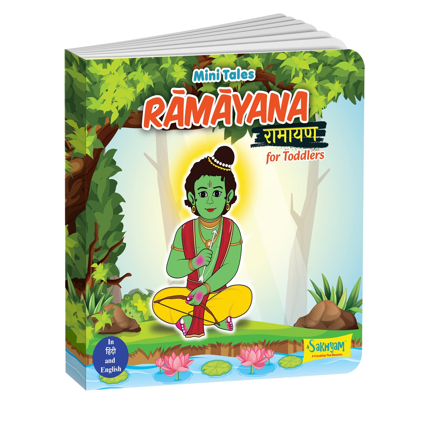 Mini Tales: Ramayana for Toddlers, Story Board Book [2-in-1 Language: HINDI & ENGLISH]