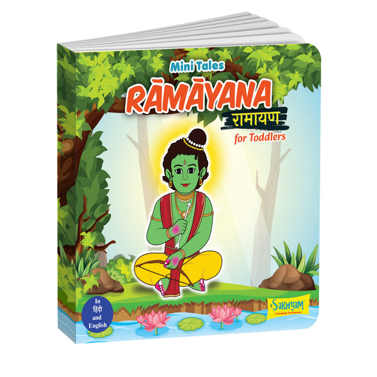Mini Tales: Ramayana for Toddlers, Story Board Book [2-in-1 Language: HINDI & ENGLISH]