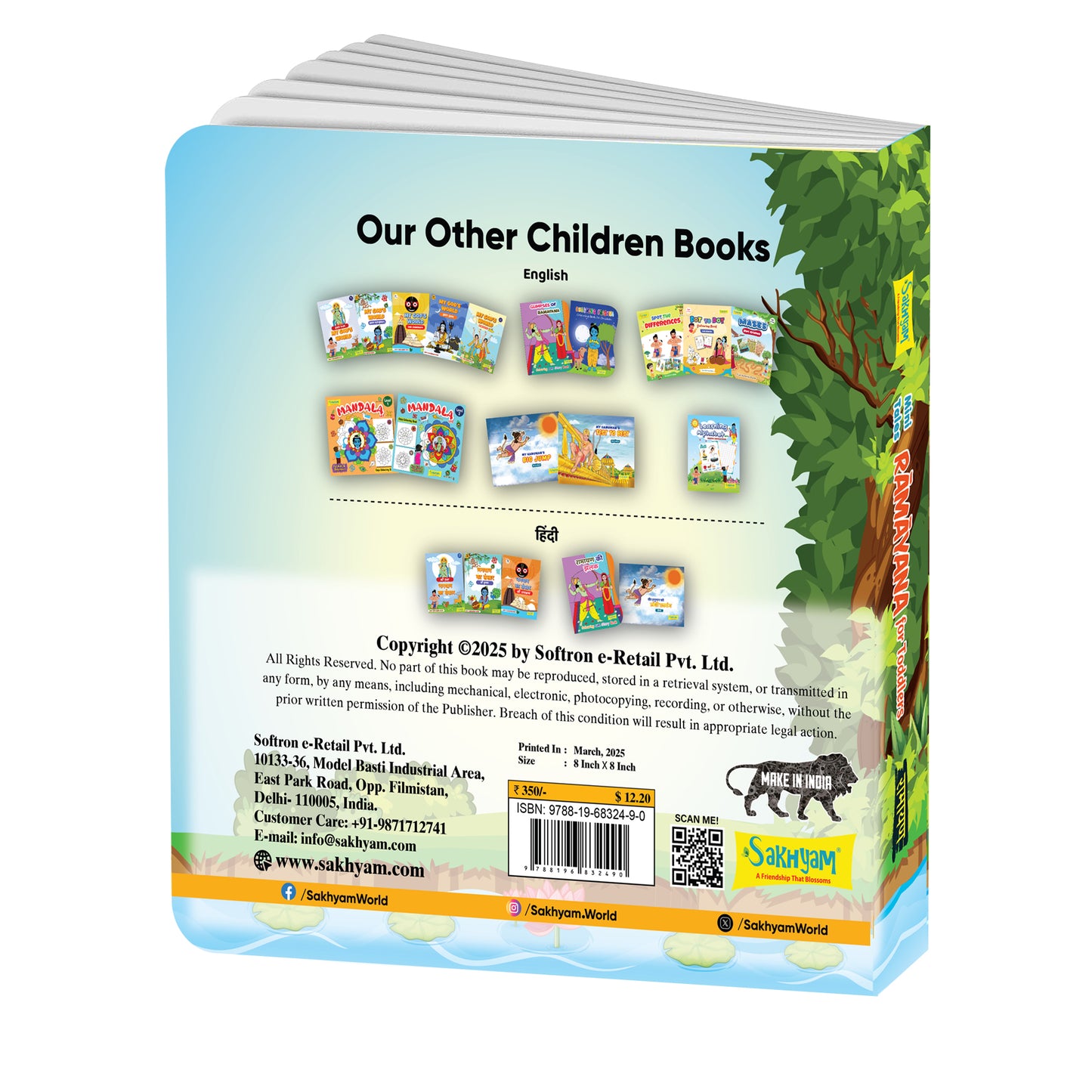 Mini Tales: Ramayana for Toddlers, Story Board Book [2-in-1 Language: HINDI & ENGLISH]