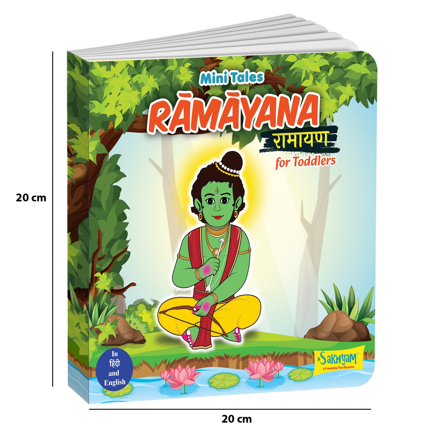 Mini Tales: Ramayana for Toddlers, Story Board Book [2-in-1 Language: HINDI & ENGLISH]