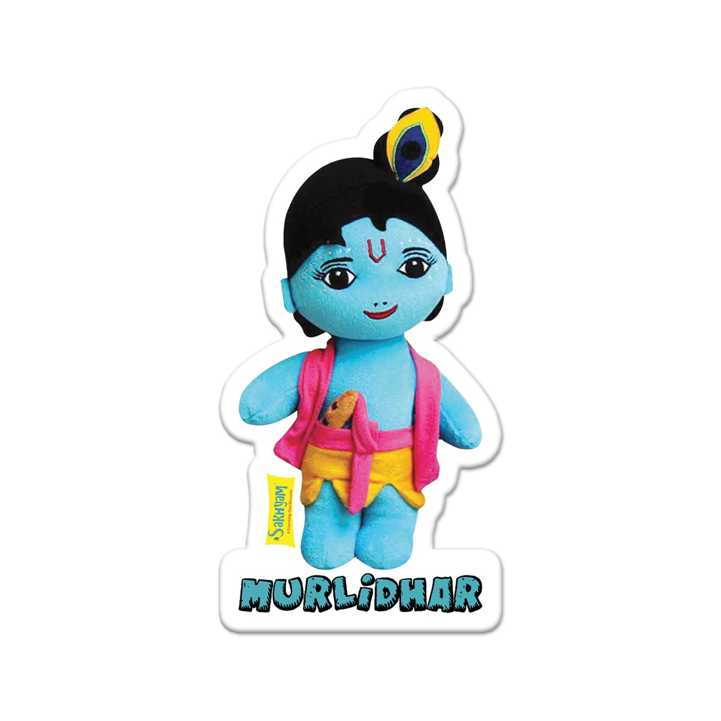 Sakhyam Krishna Murlidhar Sunboard Cutout Self-Adhesive Wall Sticker