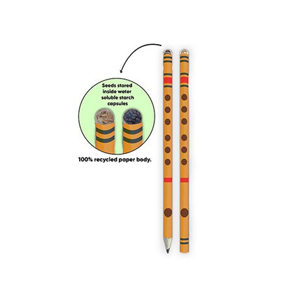 Flute Plantable Pencil - 2 Combos (4 Pencils)