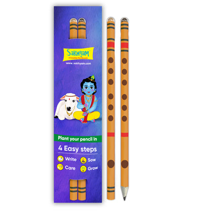 Flute Plantable Pencil Combo (Pack of 2 Pencils)- 7 Inches
