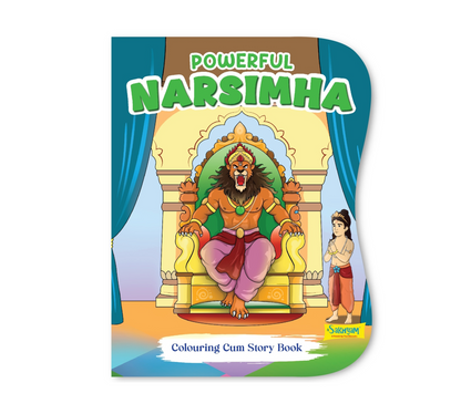Powerful Narsimha Colouring Cum Story Book for Kids | Indian Culture  Moral Story & Activity Book | Hindu Culture Learning Book for Children