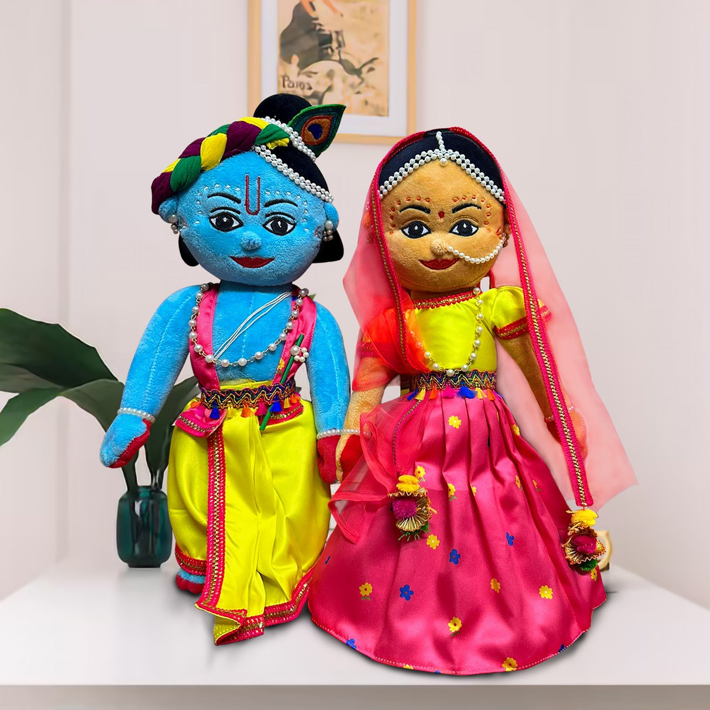 Radha Madhav Krishna Soft Dolls (Toys)