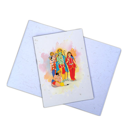 Ram Darbar - Sita Ram Lakshman Hanuman Plantable Notepad - 40 writable pages