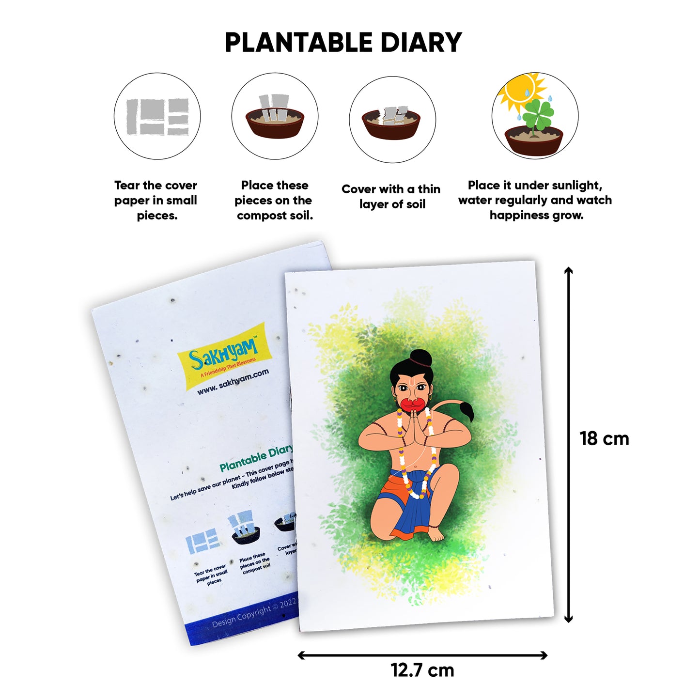 Hanuman Plantable Notepad - 40 writable pages