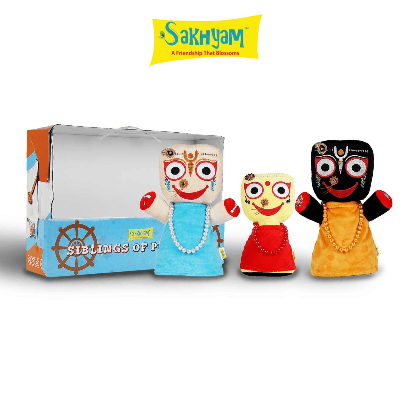 Siblings of Puri Dham Soft Dolls (Jagannath Baladeva Subhadra)- Approx 10.5 Inches