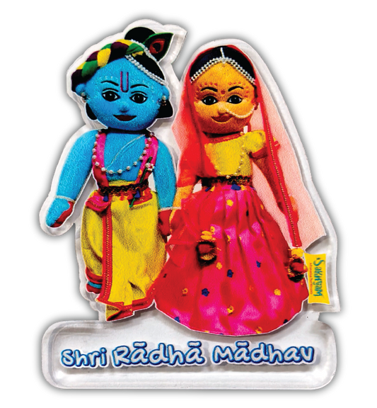 Shri Radha Madhav Acrylic Fridge Magnet | Premium Acrylic Magnet |