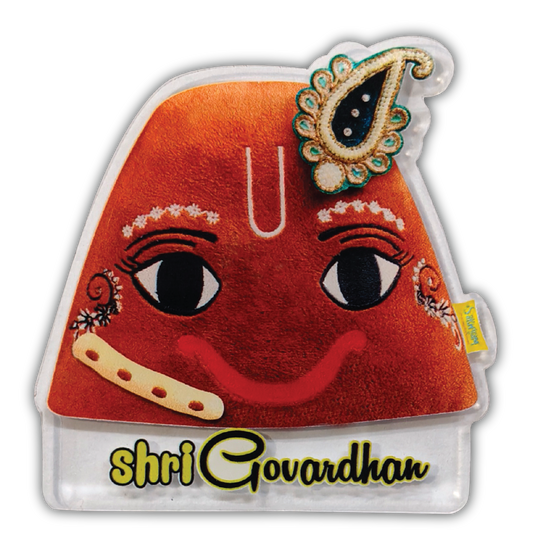 Shri Govardhan Acrylic Fridge Magnet | Premium Devotional Acrylic Magnet |